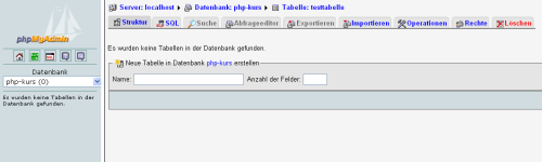 So sieht PHPMyAdmin aus